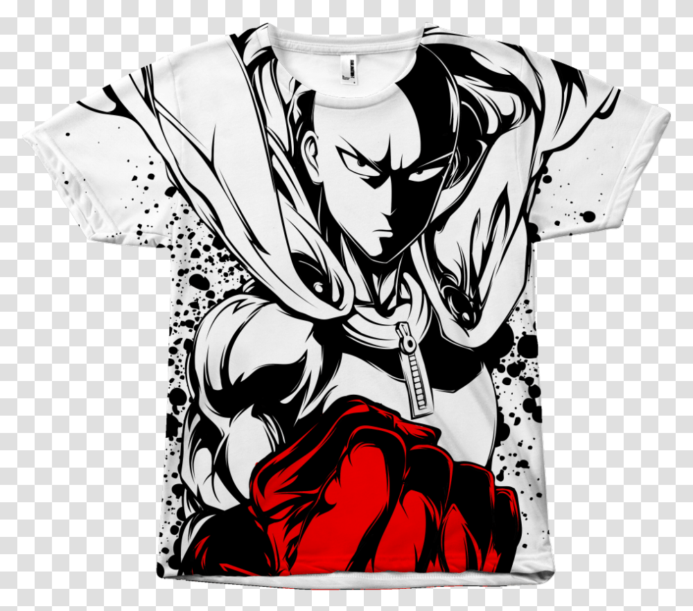 One Punch Man Print T Shirt, Manga, Comics, Book Transparent Png