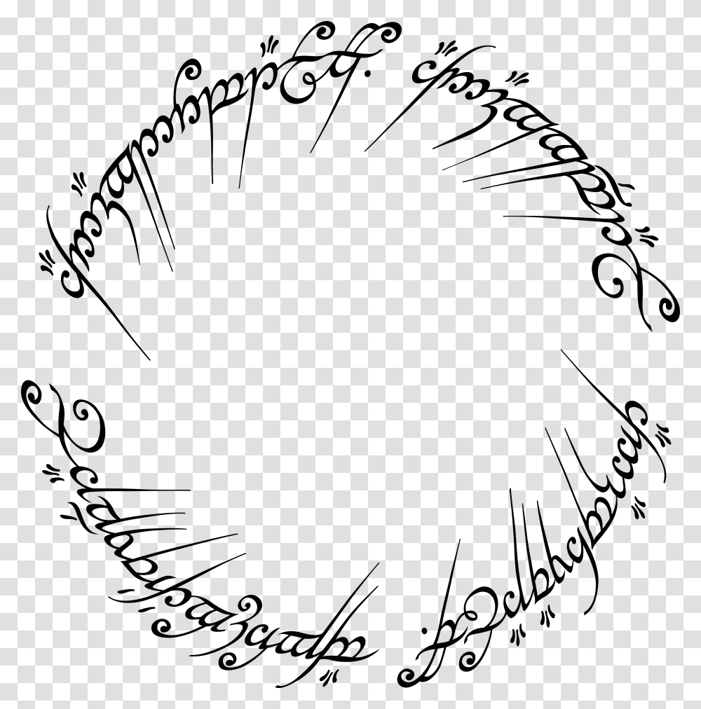 One Ring Inscription Vector, Handwriting, White Board Transparent Png