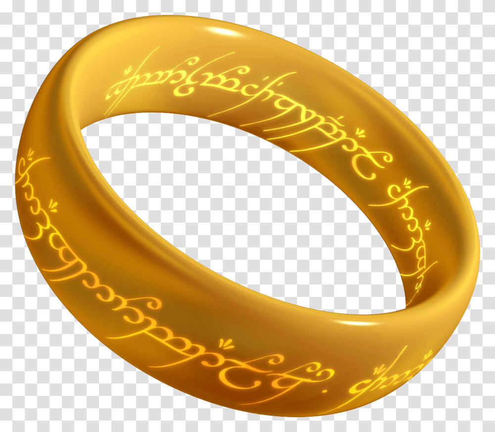 One Ring Ring From Lord Of The Rings, Gold, Banana, Fruit, Plant Transparent Png