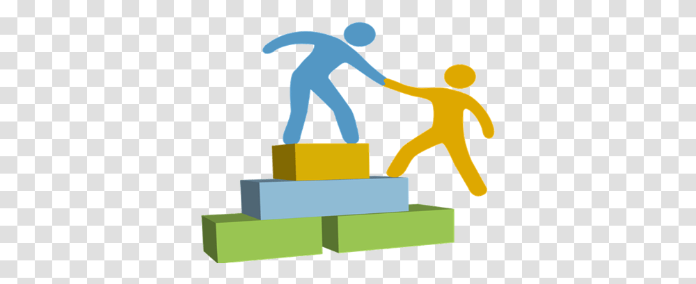 One Shadow Figure Lends A Hand To Another And Helps Good Manager Clipart, Pedestrian, Toy Transparent Png