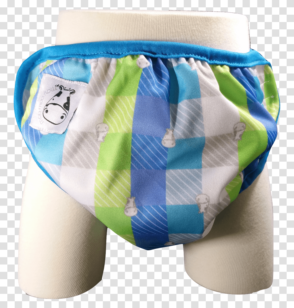 One Size Swim Diaper Checkers With Blue Border Briefs Transparent Png