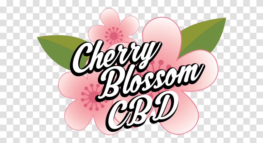One Tent Health Cherry Blossom Cbd Logo, Text, Label, Alphabet, Plant Transparent Png