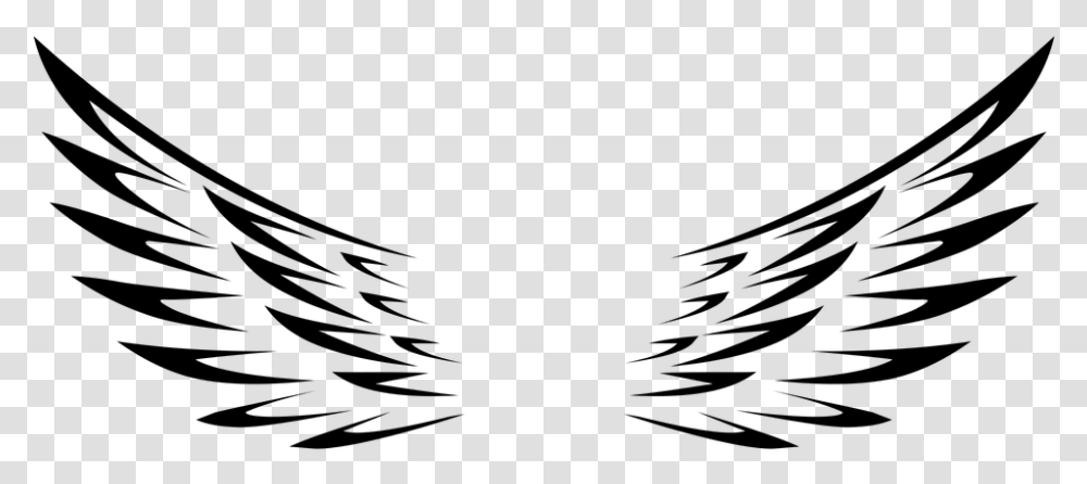 One Two Three Angel Wings Vector, Gray, World Of Warcraft Transparent Png