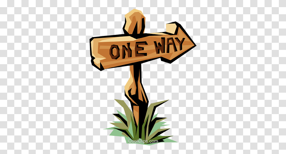 One Way Sign Royalty Free Vector Clip Art Illustration, Plant, Animal Transparent Png