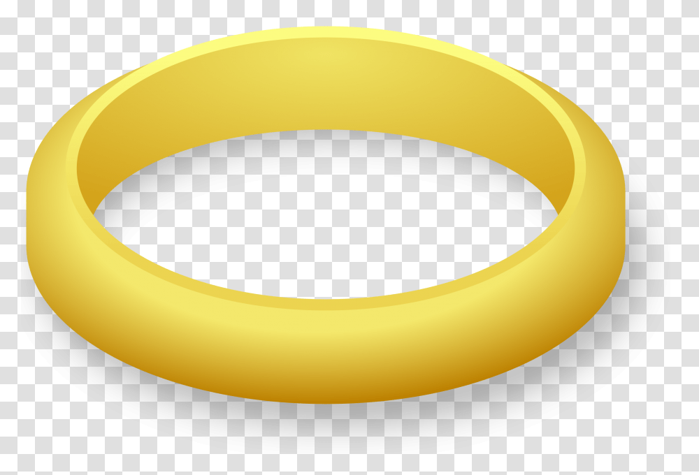 One Wedding Ring Clipart 45289 Free Icons And Gold Ring Clip Art, Banana, Fruit, Plant, Food Transparent Png