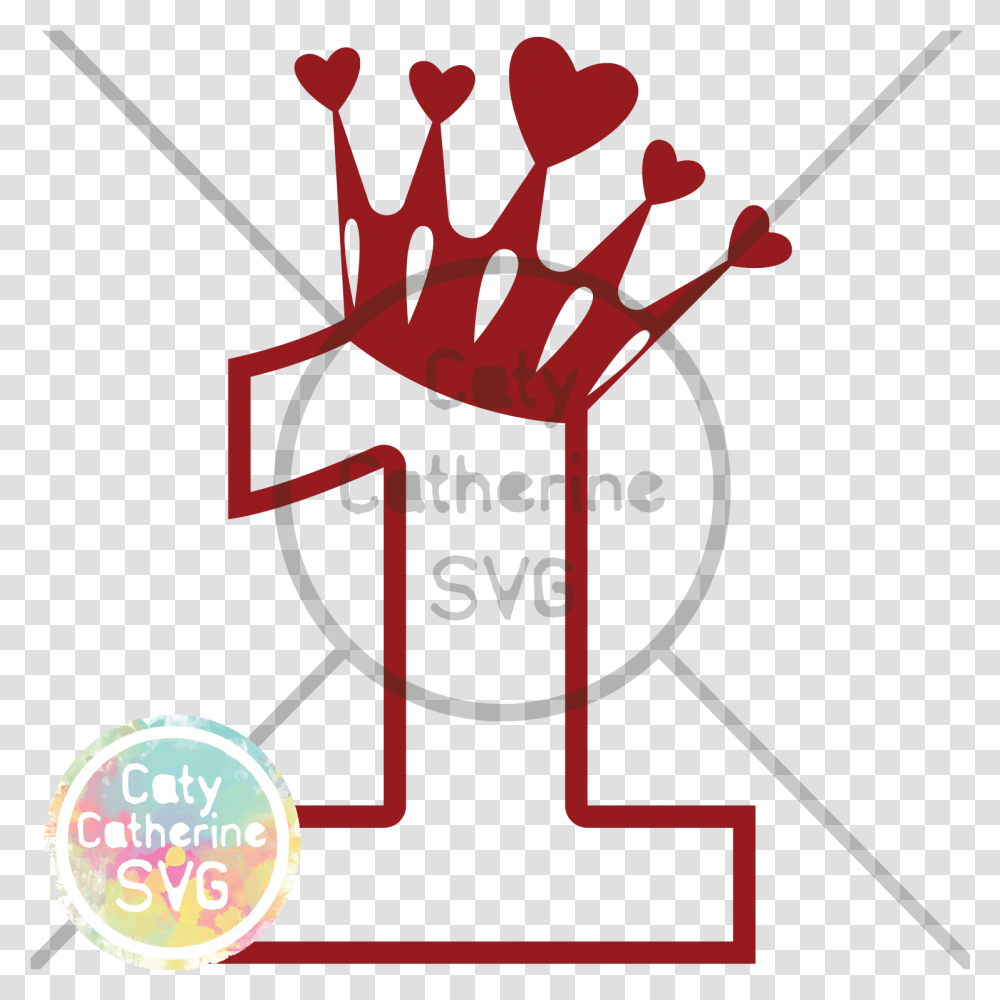One Years Old Birthday Heart Crown Happy 4th Birthday Svg, Hand, Fist Transparent Png