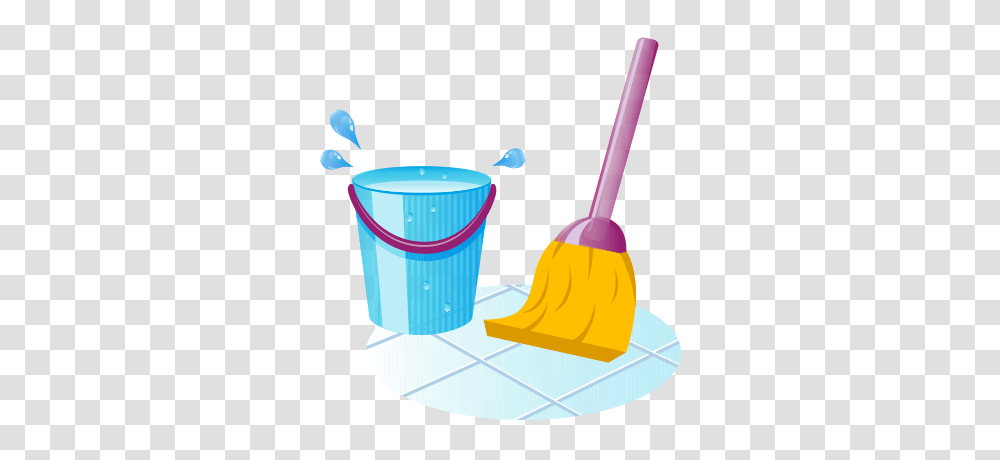 Oneday Maid, Bucket, Broom Transparent Png