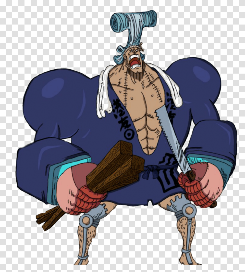 Onepiece Franky Anime Logo Facebook Youtuber Twtter Cartoon, Person, Human, Duel, Knight Transparent Png