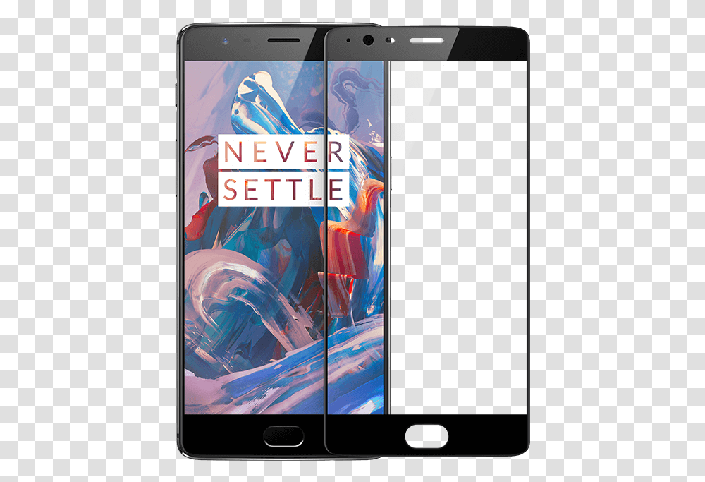 Oneplus 3 Curved Tgsp Black Front Oneplus 3t 3d Tempered Glass, Mobile Phone, Electronics, Cell Phone, Advertisement Transparent Png
