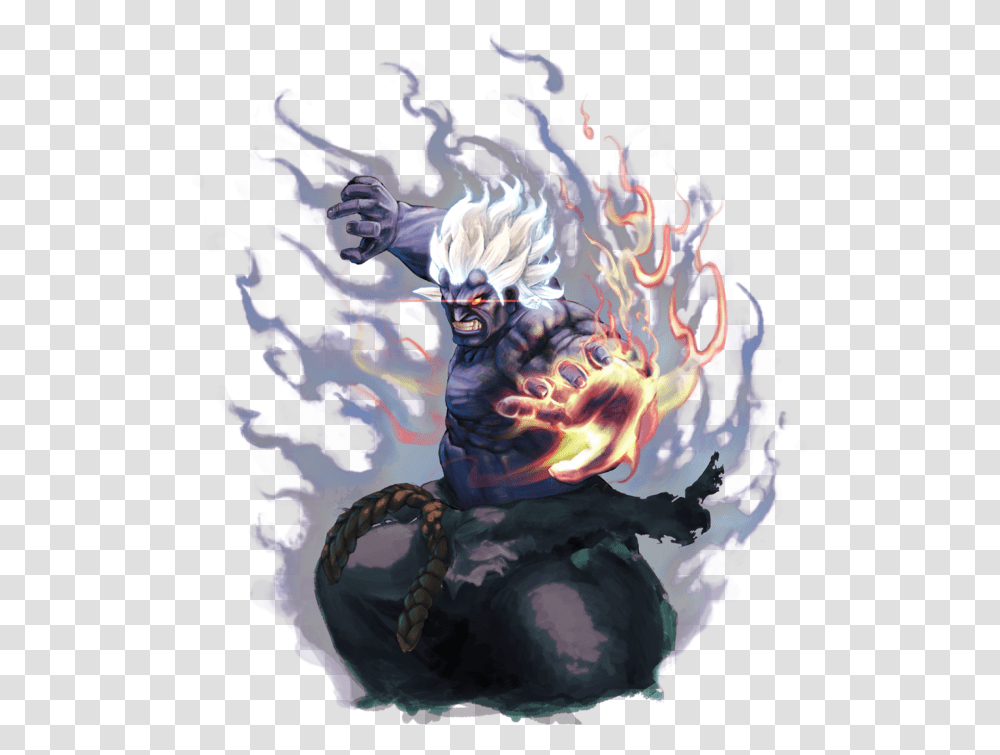 Oni Akuma Ssf4 Ae Character Select Art Super Street Fighter 4 Arcade, Painting, Coffee Cup, Fractal Transparent Png