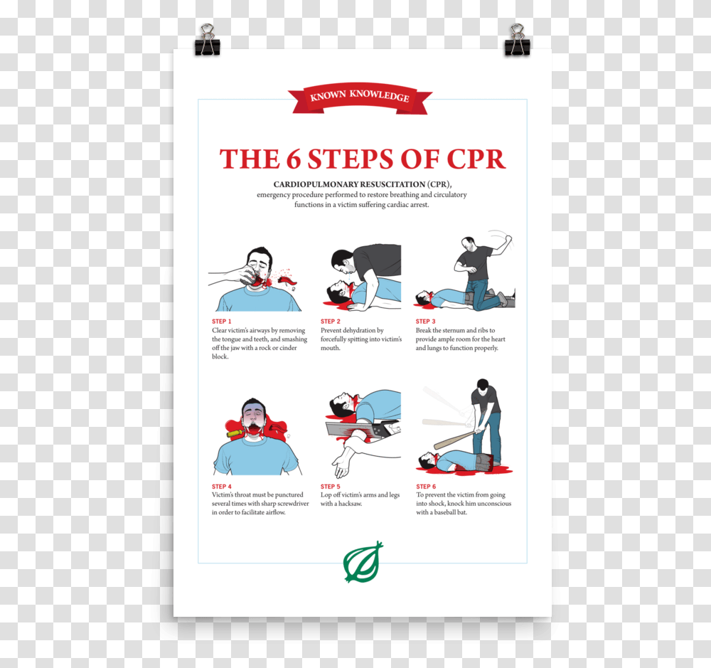 Onion 6 Steps Of Cpr, Person, Human, Advertisement, Poster Transparent Png