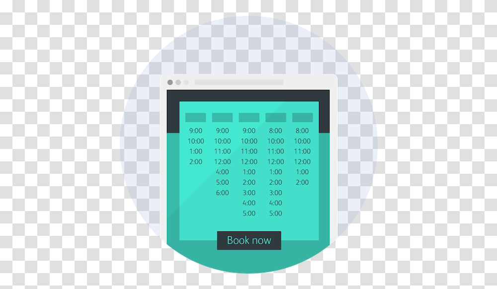Online Appointment Scheduling Circle, Electronics, Text, Plot, Screen Transparent Png