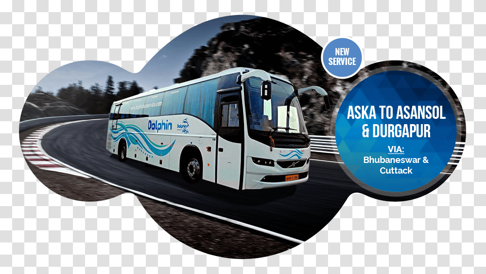 Online Bus Ticket Booking Dolphin Bus Service Dolphin Volvo Bus, Vehicle, Transportation, Tour Bus Transparent Png