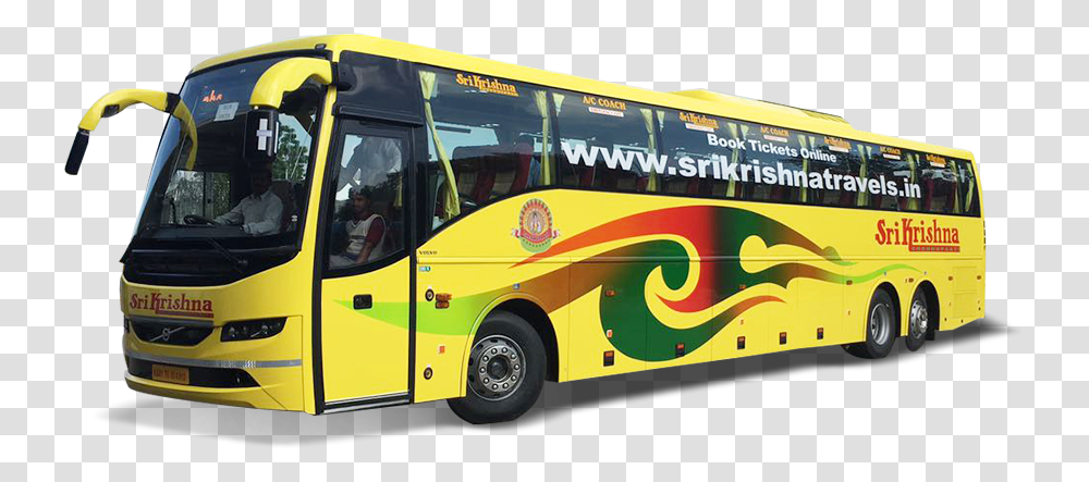 Online Bus Ticket Booking Shri Krishna Travels Tour Bus Service, Vehicle, Transportation, Person, Human Transparent Png