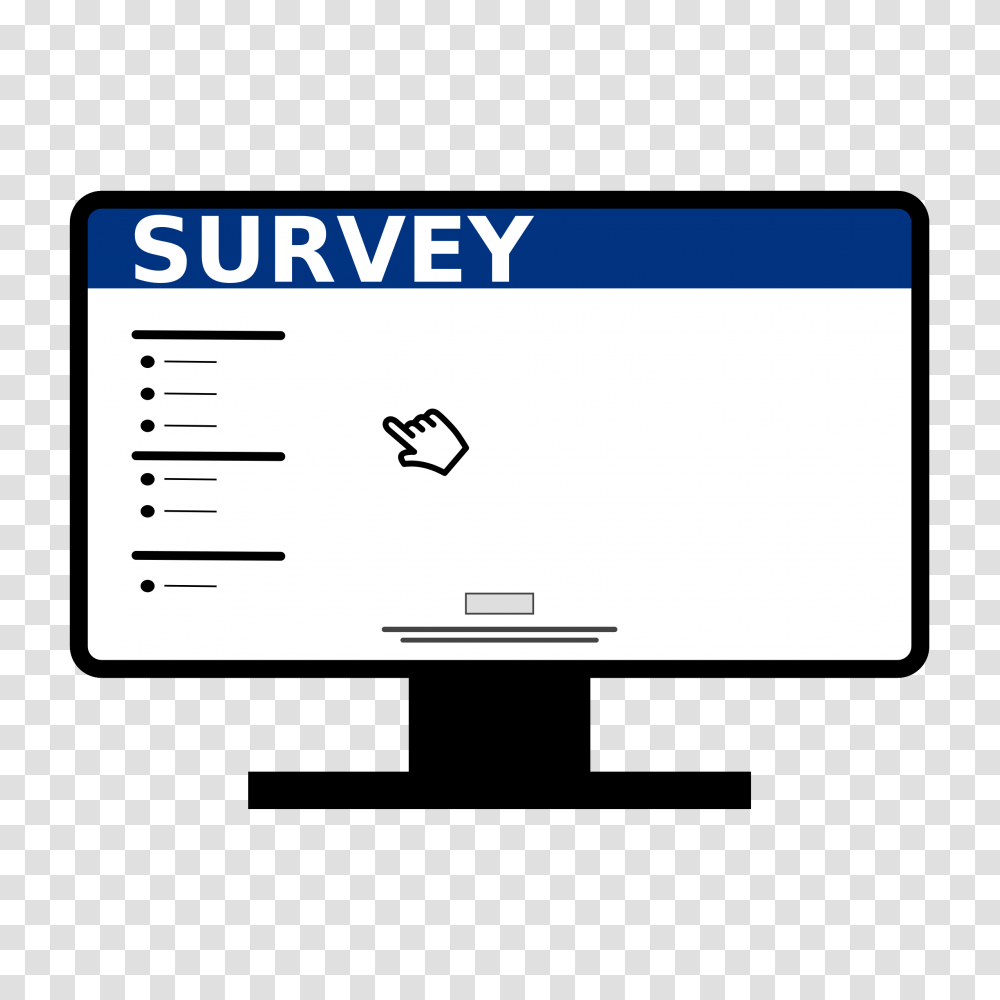 Online Computer Survey Icons, Business Card, Paper, White Board Transparent Png