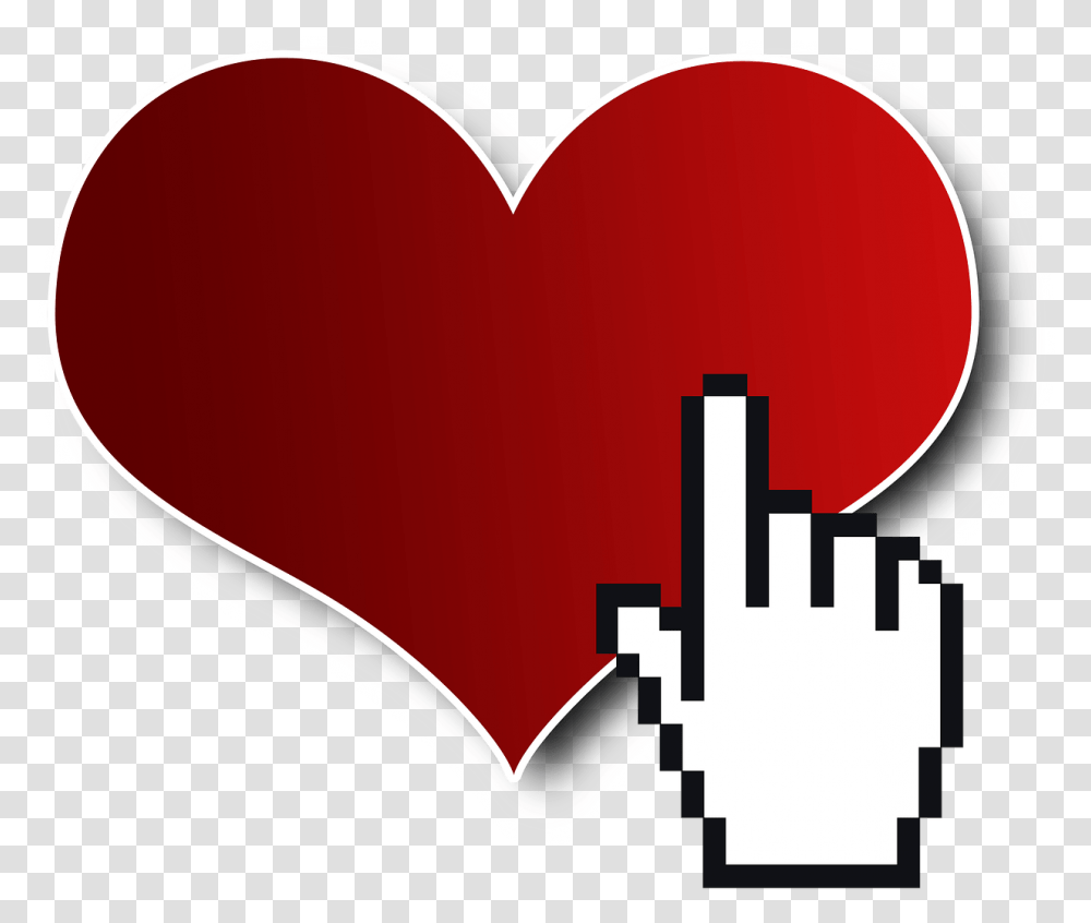 Online Dating Is Very Deceptive Hand Cursor, Heart, Cushion, Key, Pillow Transparent Png