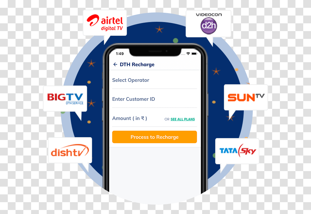 Online Dth Recharge On Cubber Mobile Amp Dth Recharge, Label, Electronics, Phone Transparent Png