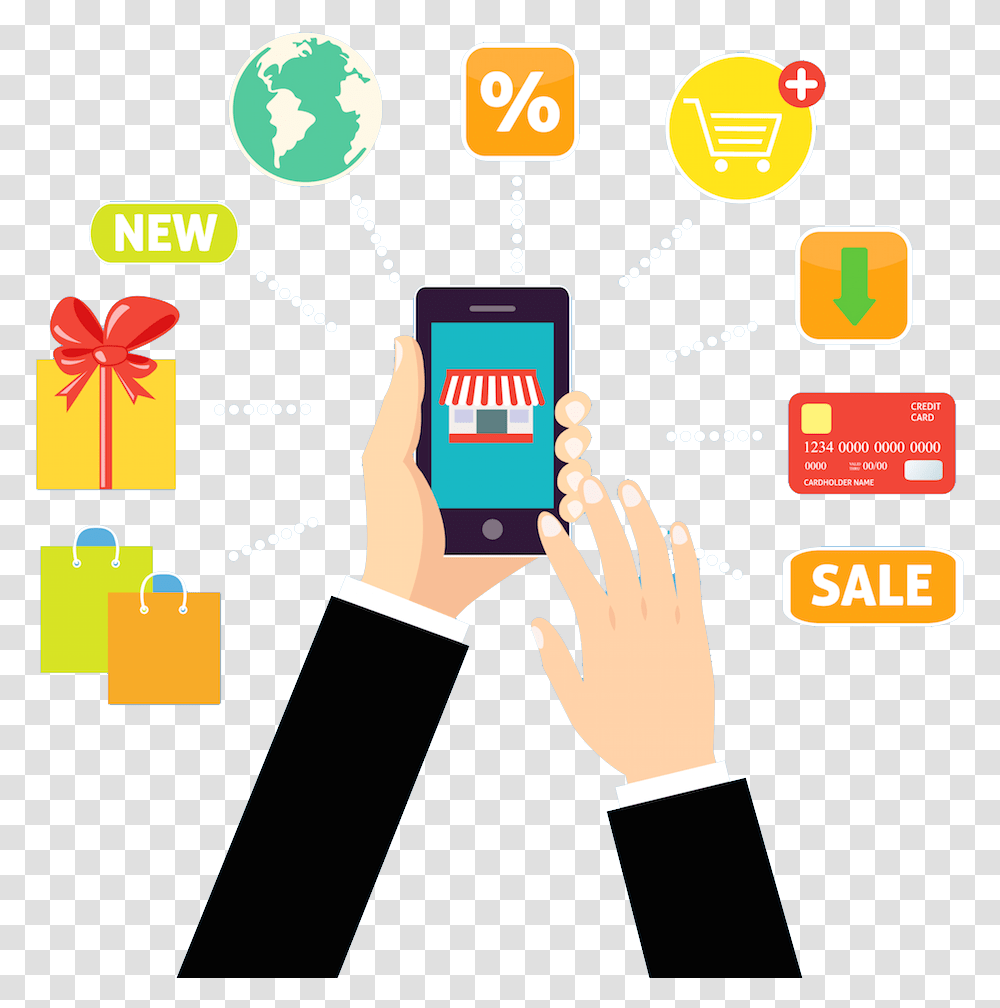 Online Ecommerce Small E Commerce In, Mobile Phone, Electronics, Cell Phone, Hand-Held Computer Transparent Png