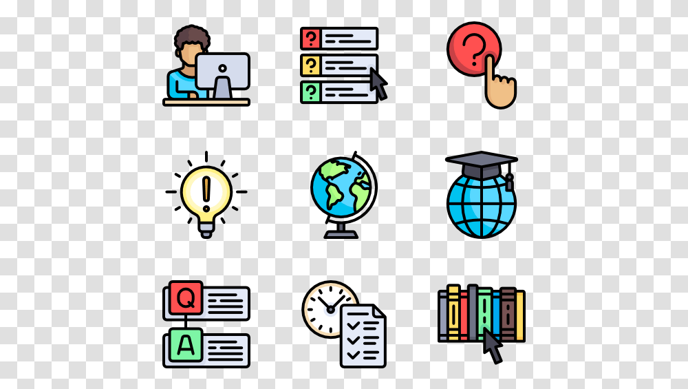 Online Education Icons, Lamp, Light, Number Transparent Png