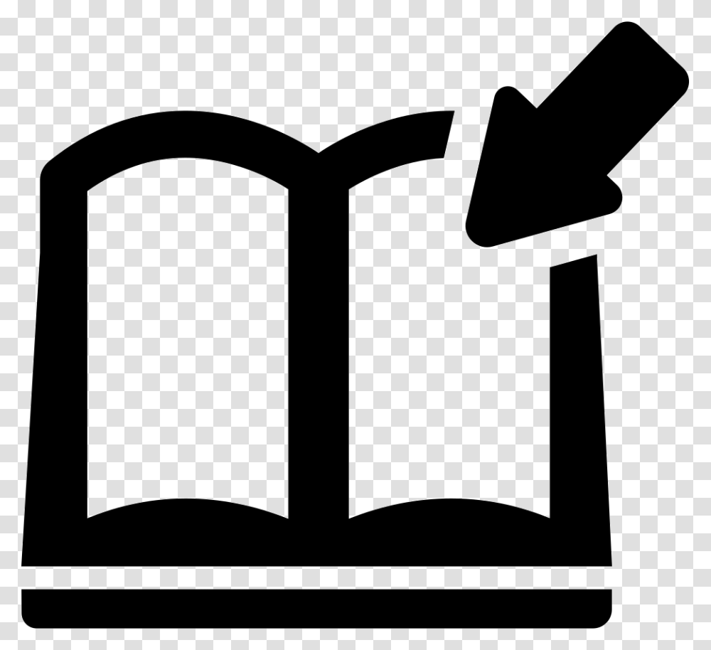 Online Education Symbol Of Opened Book Pages With An Smbolo, Stencil, Axe, Tool, Emblem Transparent Png