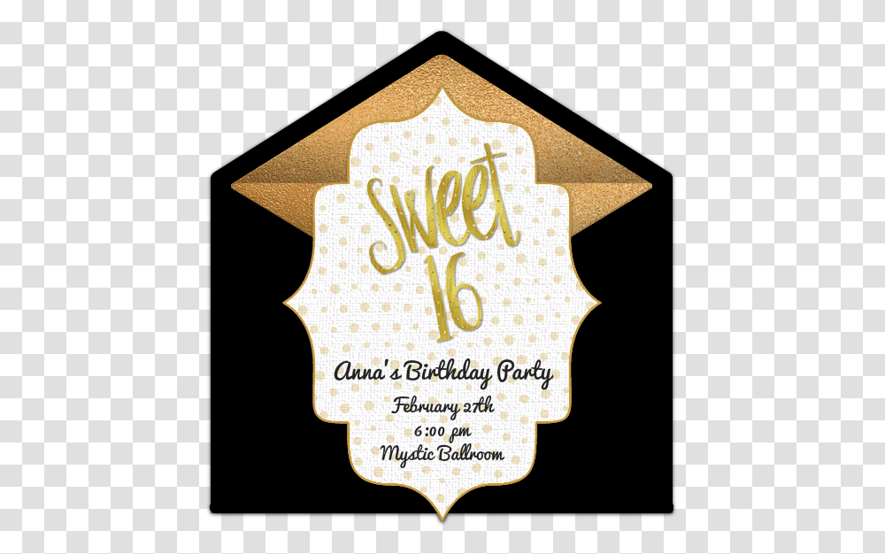 Online Invitation 16 Birthday Invitation Ideas, Text, Label, Handwriting, Calligraphy Transparent Png