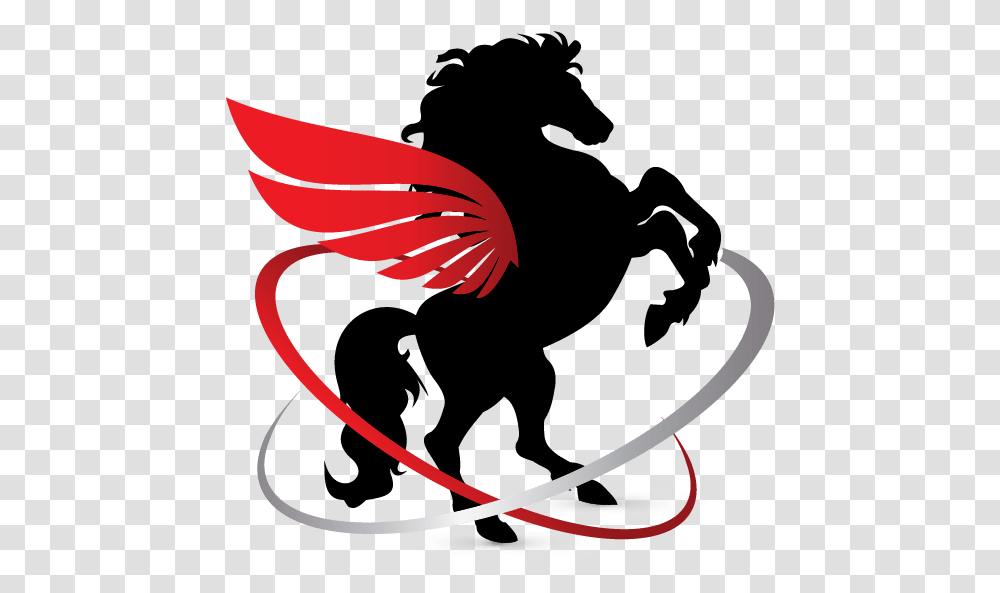 Online Logo Maker Free Winged Horse Horse Logo With Wings, Animal, Text, Symbol, Bird Transparent Png