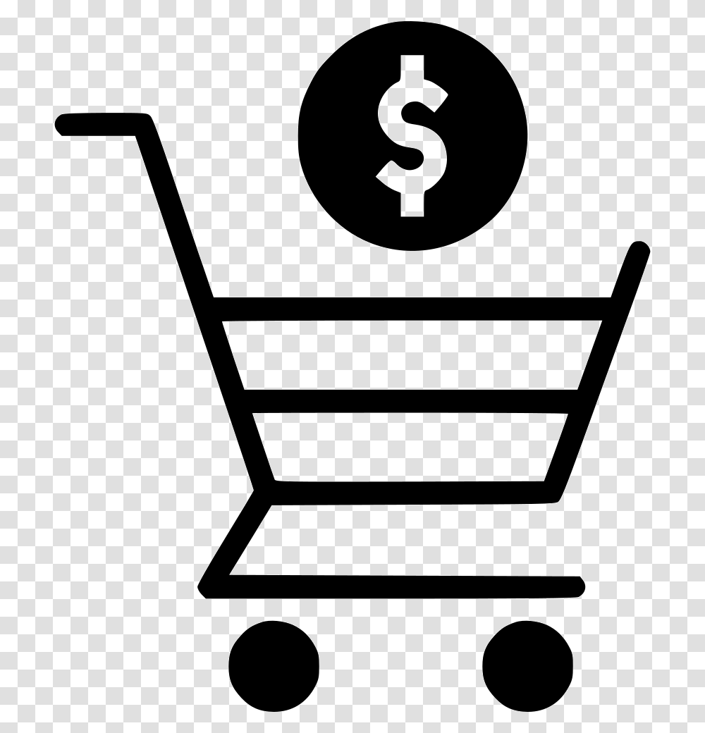 Online Shopping Cart Trolly Dollar Sign Currency Payment Background Cart Icon, Number, Rug Transparent Png