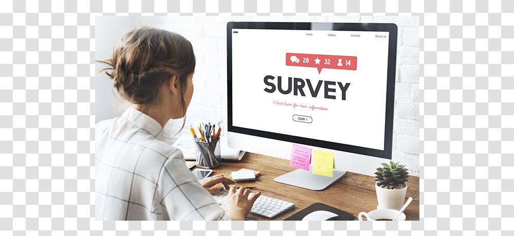 Online Survey People, Person, Furniture, Table, Desk Transparent Png