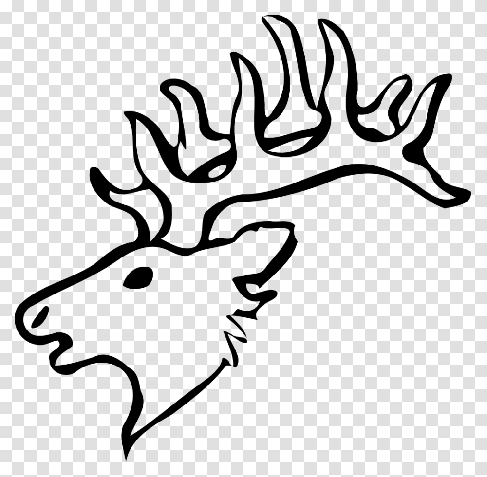 Onlinelabels Clip Art, Antler, Stencil, Antelope, Wildlife Transparent Png