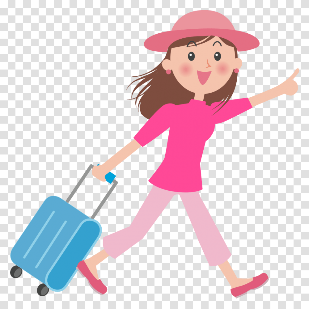 Onlinelabels Clip Art, Luggage, Person, Human, Female Transparent Png