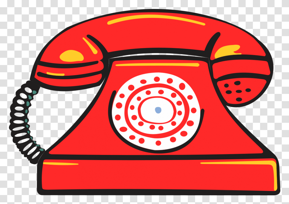 Onlinelabels Clip Art Red Land Phone Land Phone Clipart, Electronics, Dial Telephone, Text Transparent Png