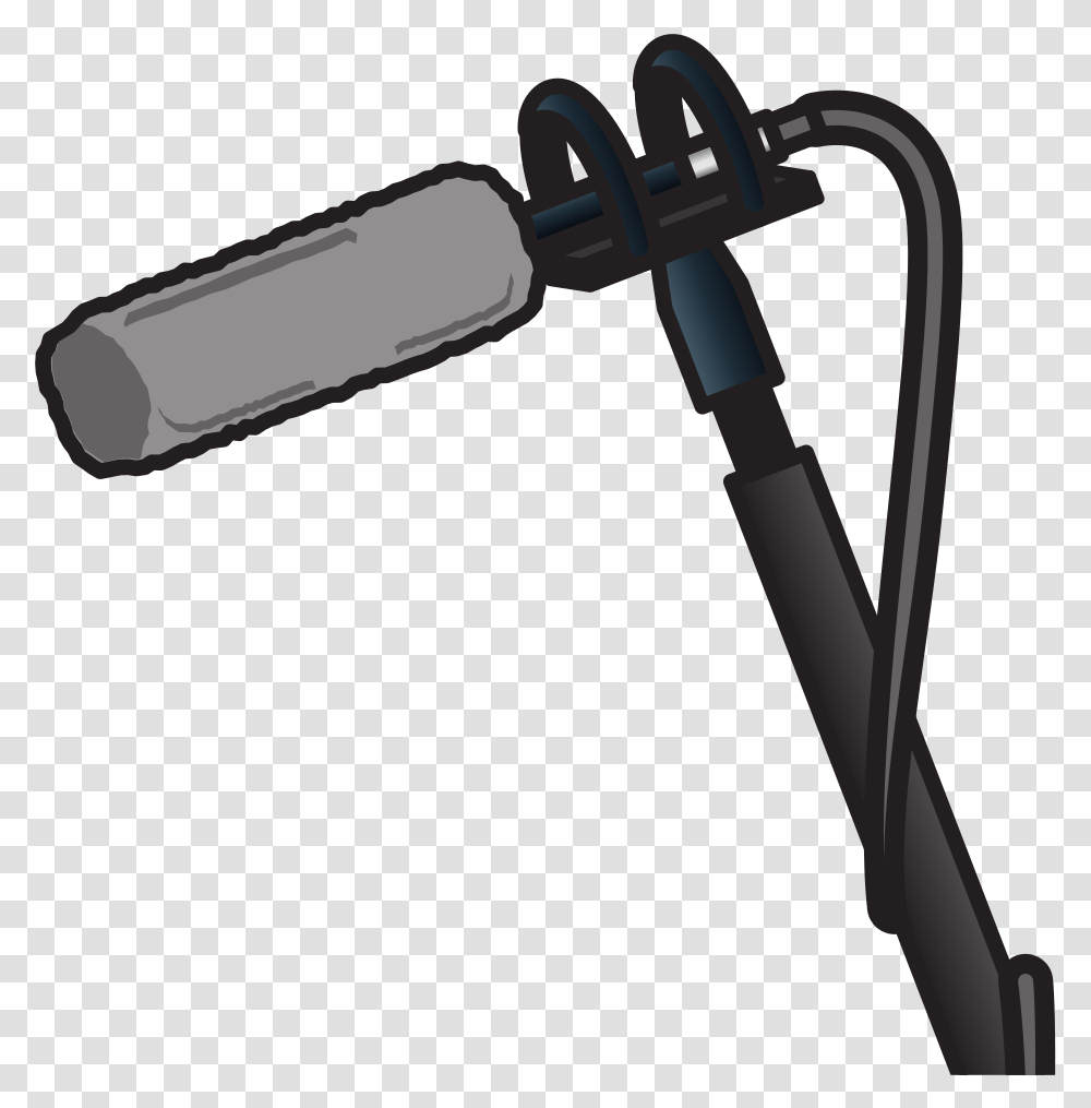 Onlinelabels Clip Art Shotgun Microphone Ver 2 Film Mic Clip Art, Bow, Tool, Lamp, Flashlight Transparent Png
