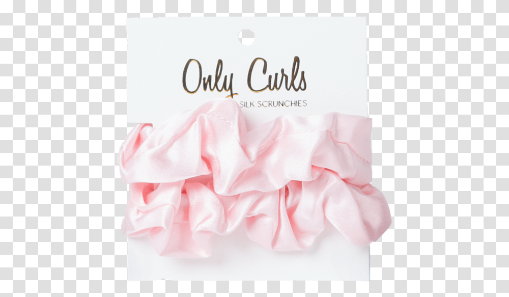 Only Curls Silk Scrunchies Pink Large Satin, Clothing, Home Decor, Paper, Cream Transparent Png