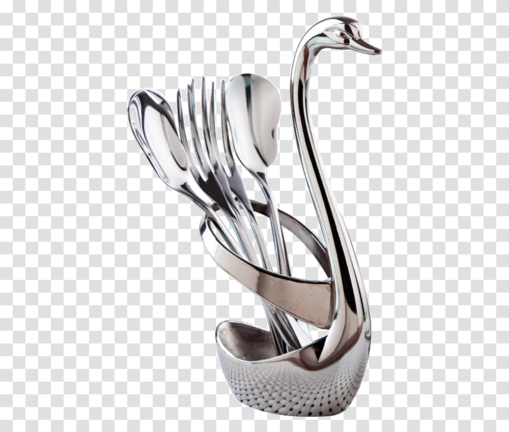 Onlycook Cygnus Creativo De Acero Inoxidable Tenedor Designer Stainless Steel Dinner Set, Cutlery, Fork, Spoon, Mixer Transparent Png