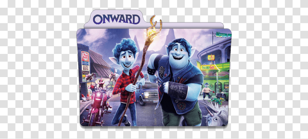Onward Cartoon Movie Folder Icon Onward 2020 Folder Icon, Motorcycle, Person, Costume, Crowd Transparent Png