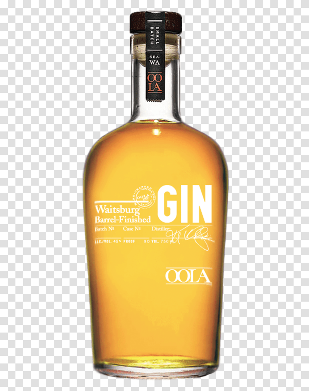 Oola Barrel Finished Gin Oola Whiskey, Bottle, Liquor, Alcohol, Beverage Transparent Png