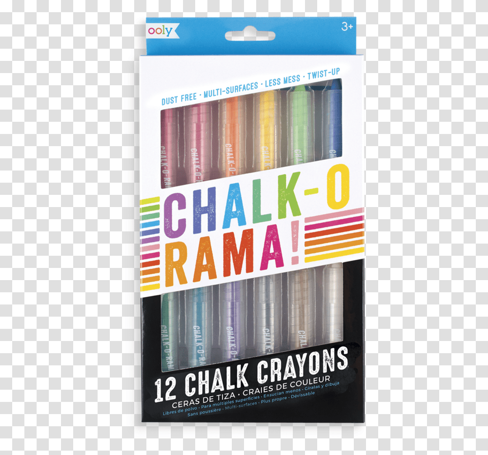 Ooly Chalk O Rama Chalk Crayons, Book, Marker, Plastic Wrap, Paint Container Transparent Png
