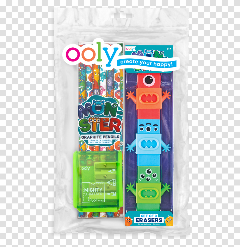 Ooly Monster Eraser, Toy, Food, PEZ Dispenser, Candy Transparent Png