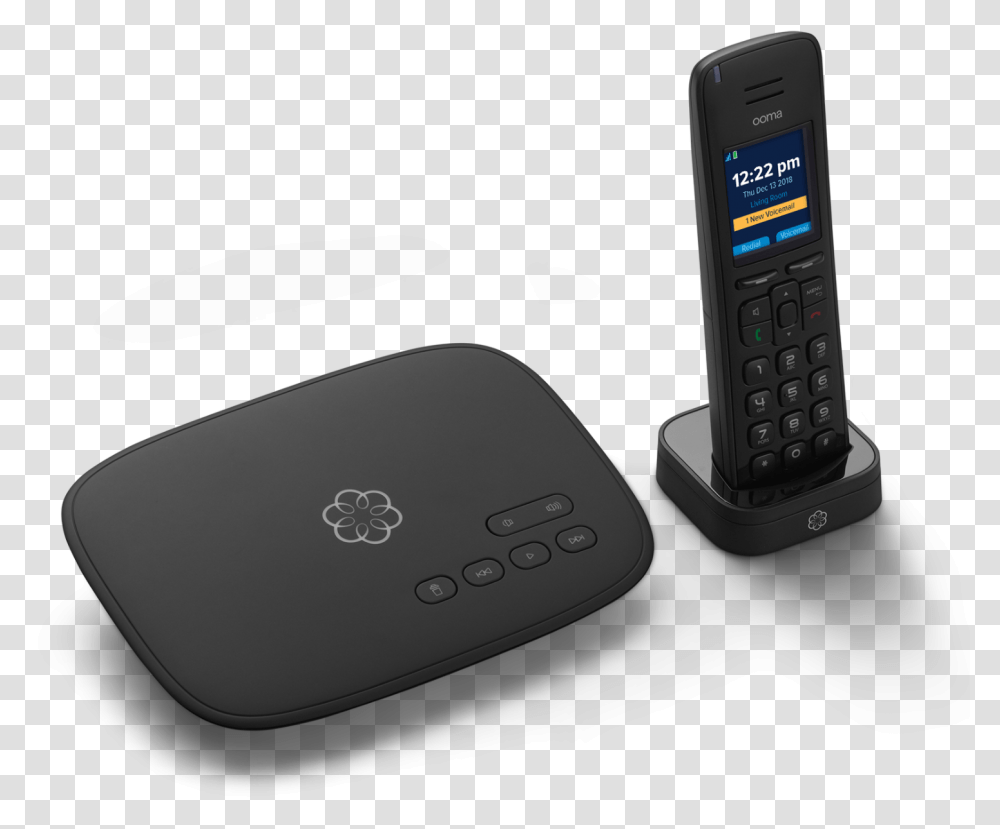 Ooma Telo With Hd3 Handset Image Cordless Telephone, Mobile Phone, Electronics, Cell Phone, Mouse Transparent Png