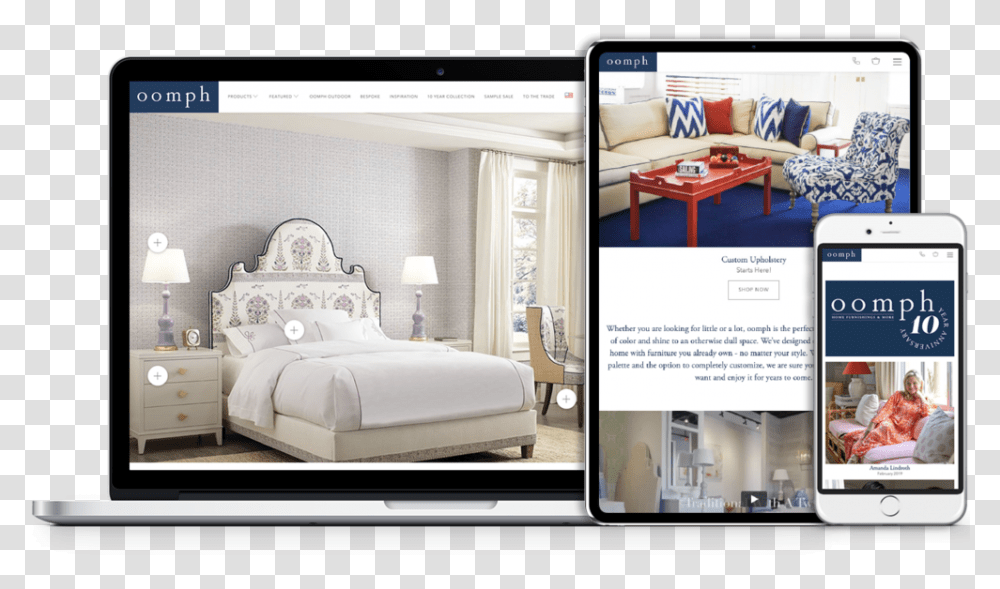 Oomph Home Furnishings Case Study Digital Retail Partners Queen Size, Furniture, Bedroom, Indoors, Interior Design Transparent Png
