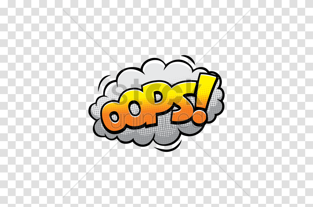 Oops Comic Speech Vector Image, Bow, Animal, Food, Invertebrate Transparent Png
