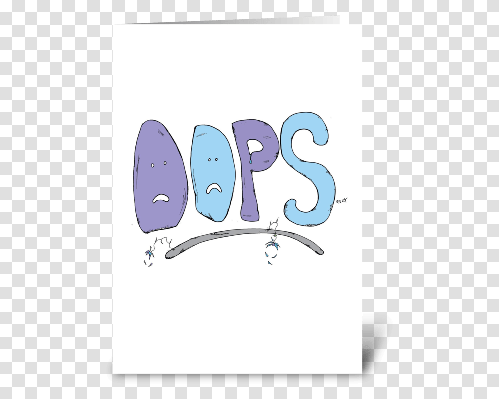 Oops Greeting Card, Number Transparent Png