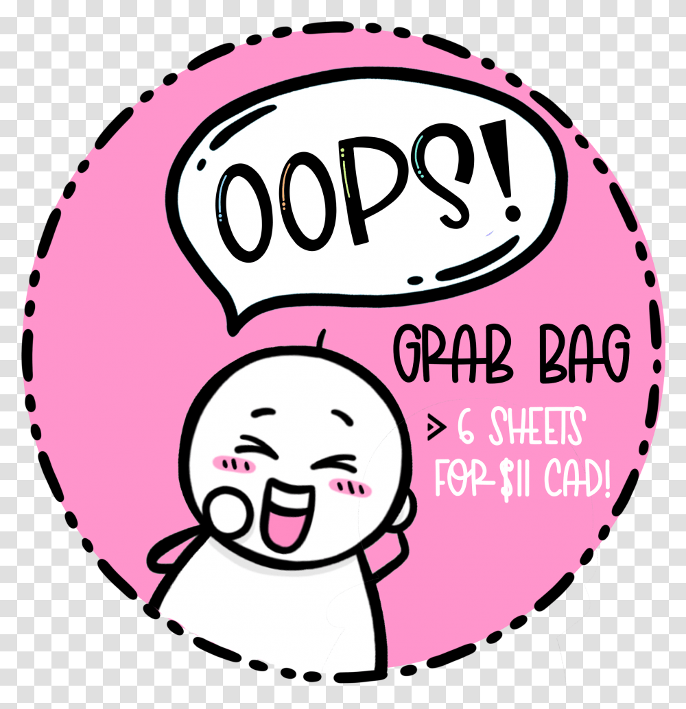 Oops Mystery Grab Bag Plate, Label, Sticker, Poster Transparent Png