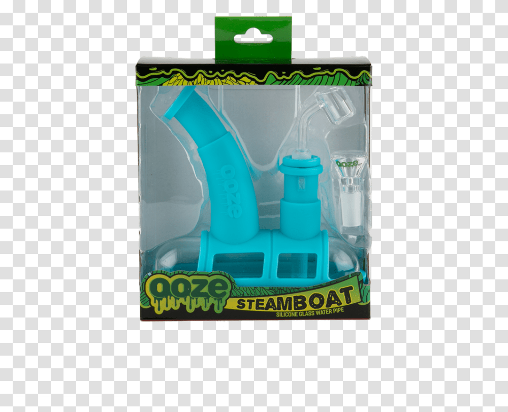 Ooze Steamboat Silicone Glass Pipe Teal Box Ooze Steam Boat, Security, Green, Furniture Transparent Png