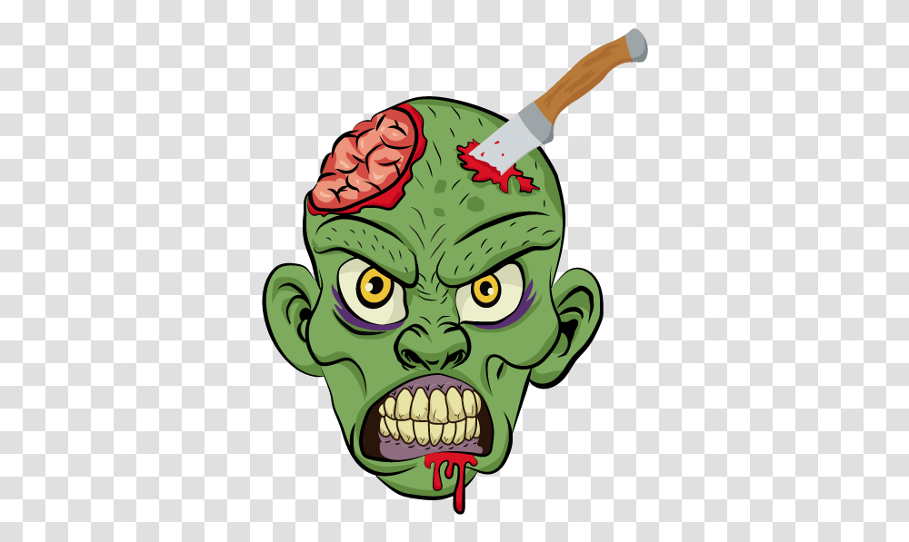 Oozer Halloween Vector Skull Creepy Illustrative Zombie Comic Illustration Bloody Brains, Plant, Brush, Tool, Food Transparent Png