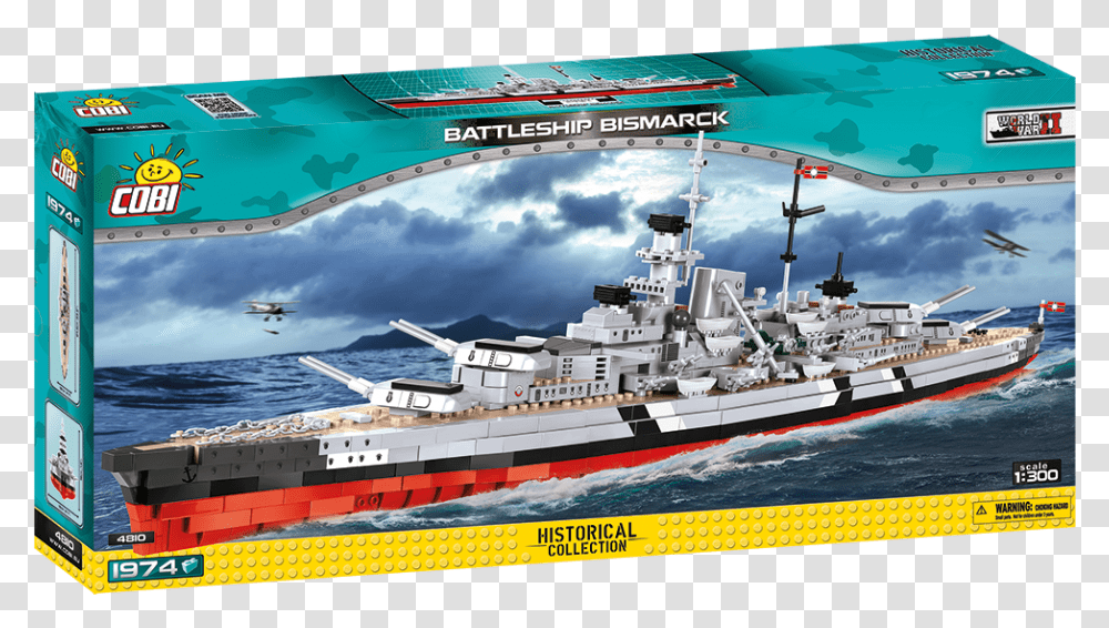Opakowanie Front Cobi Small Army Bismarck, Boat, Vehicle, Transportation, Watercraft Transparent Png