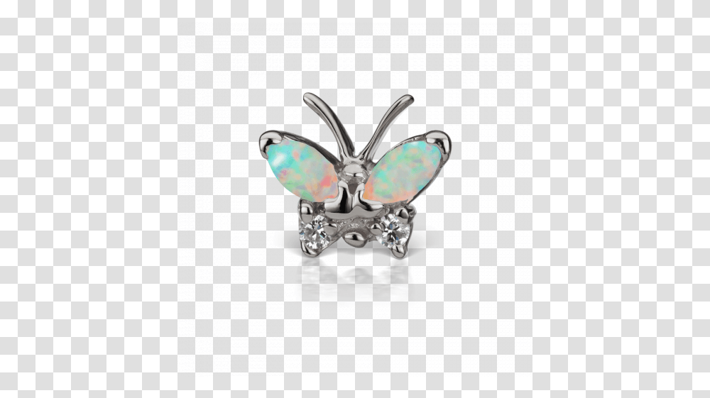 Opal And Diamond Marquise Butterfly Earstud Maria Tash Gold, Accessories, Accessory, Jewelry, Gemstone Transparent Png