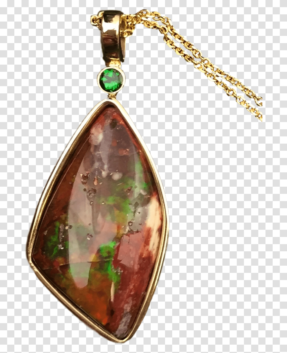 Opal And Tsavorite Garnet Pendant Pendant, Ornament, Gemstone, Jewelry, Accessories Transparent Png