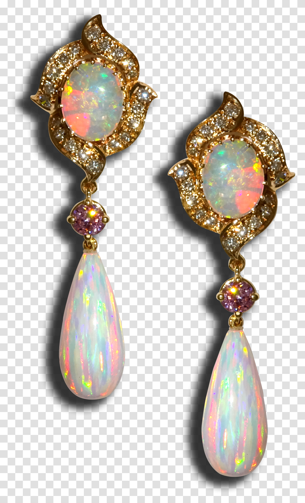 Opaldangleearring Earrings Transparent Png