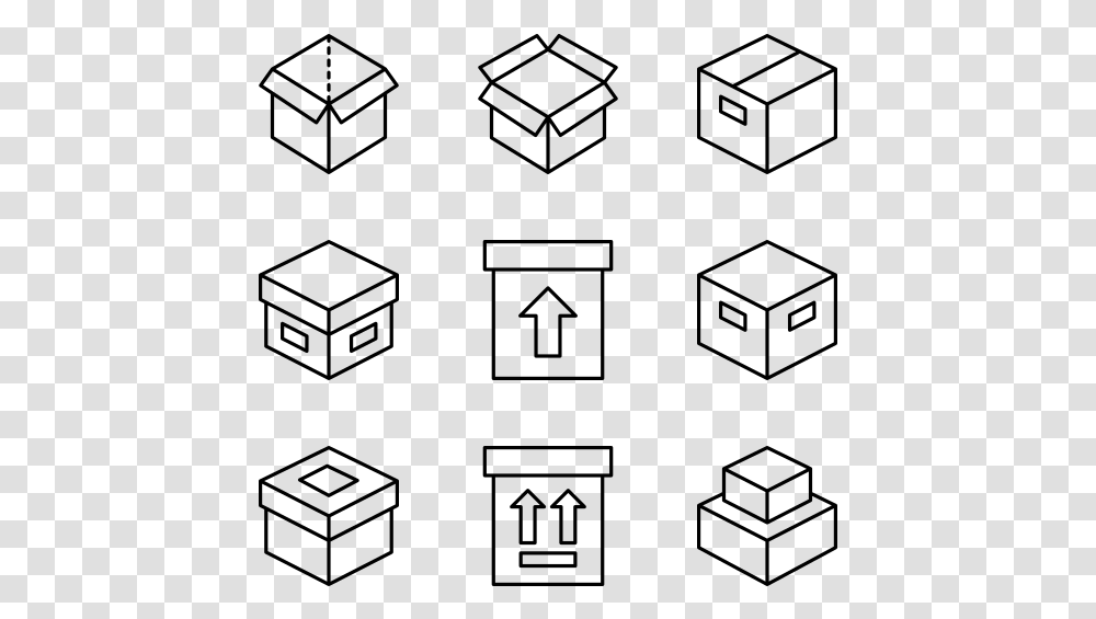 Open And Close Boxes Black And White, Gray, World Of Warcraft Transparent Png